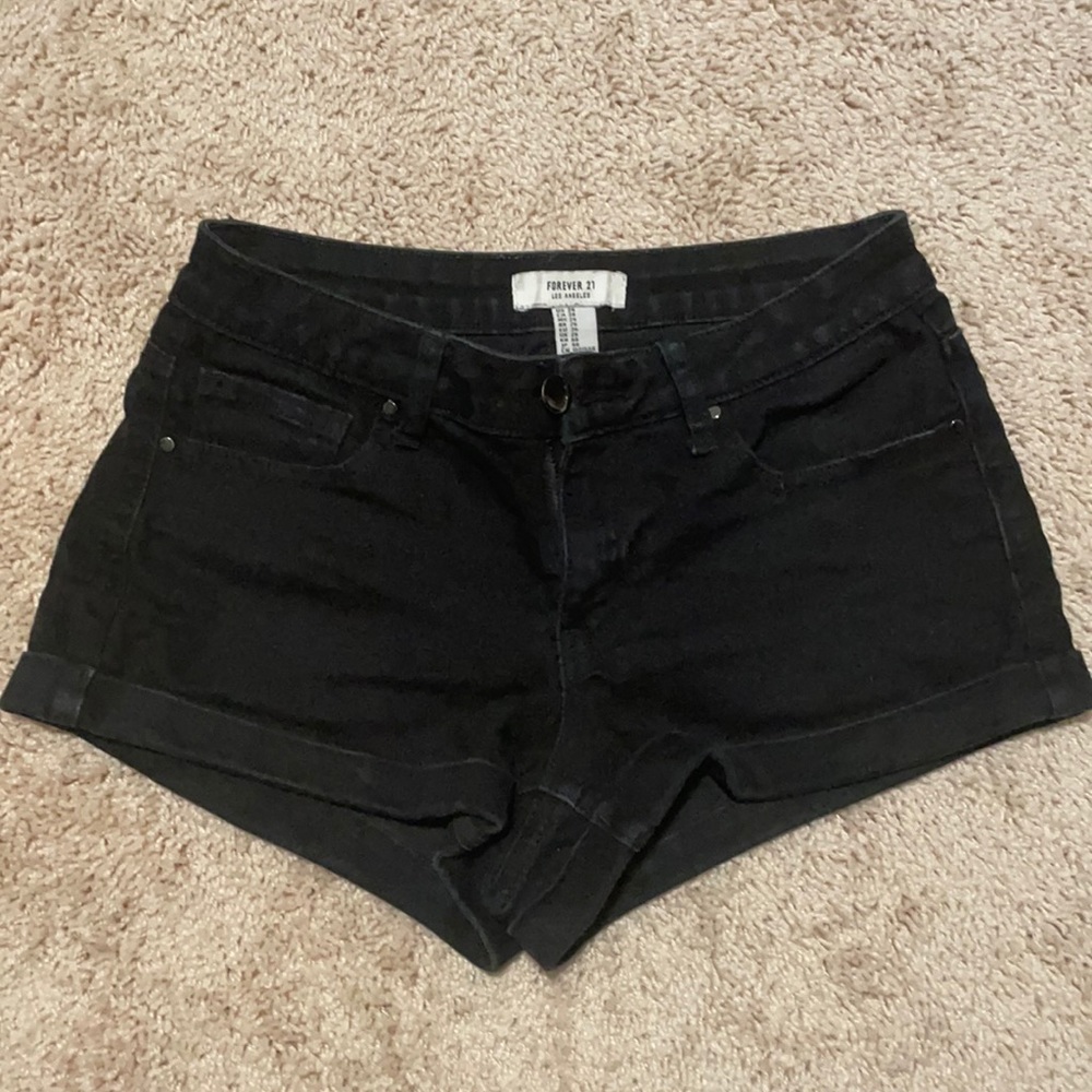 FOREVER 21 Black Denim Shorts